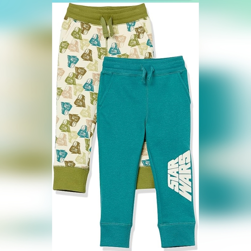 Amazon Essentials Disney | Marvel | Star Wars Boys Fleece Jogger 2 pack